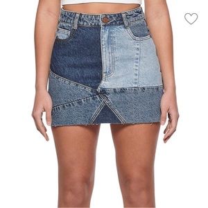 Eleven Paris patchwork denim mini skirt size 28